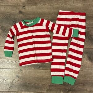 Cat + Cow Striped Cotton Holiday Pajama Set - 3T